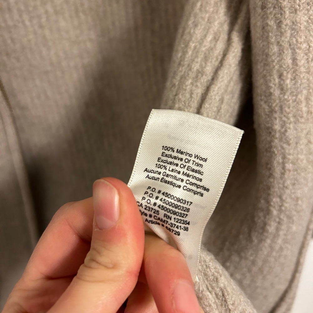 Wilfred Free Taupe Zip-Up Sweater - Picture 4 of 4